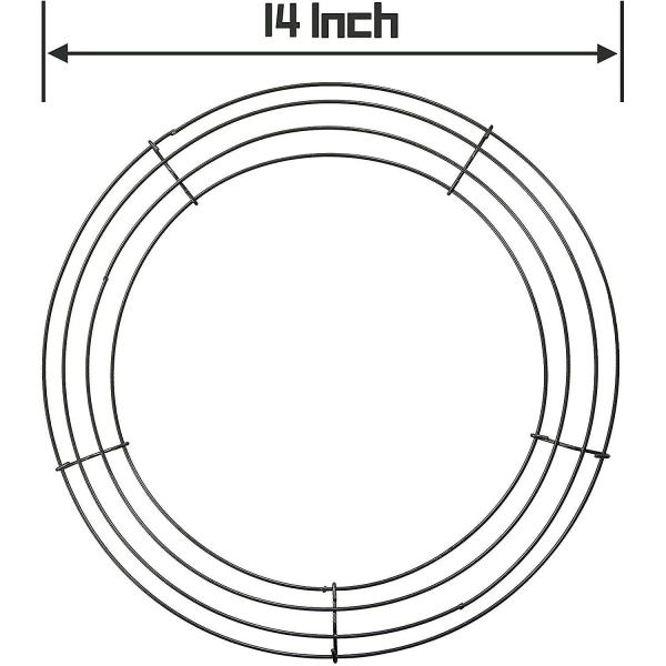 14 Tommer Trådkransramme Metal Rund Krans Kompatibel Medm Lavning Ringe Grøn Kompatibel Med Julefest Hjem Decor
