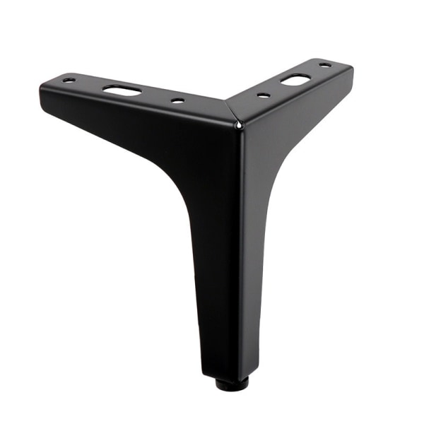 4 st Triangulära Metall Möbelben Modern Stil TV-Stativ Soffa Sidobord Garderob Bord Säng Skrivbord DIY, 100mm Matt Svart Finish