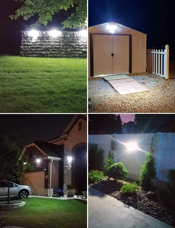 4-pakning 100 LED solcellelampe med vidvinkel 4 stk 4pc