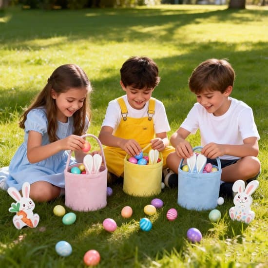 Easter Baskets (Set of 3) – Cute Small Easter Baskets for Egg Hunt – Plush Easter Baskets – Reusable – Empty Gift Baskets – Easter Egg Hunt