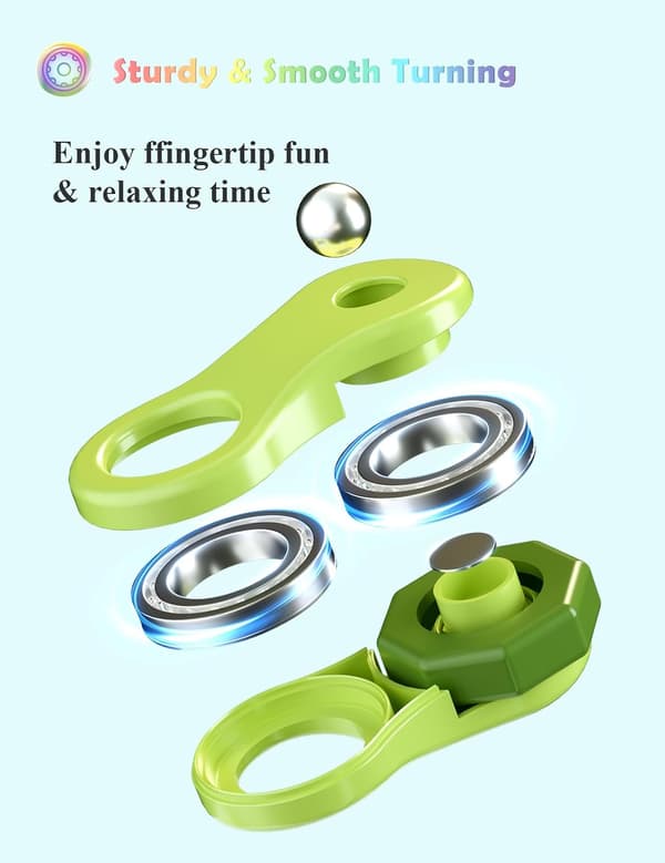 Roterende Fidget Roller - Stressleke for barn med ADHD/Autisme - Kreativ gave (Grønn)