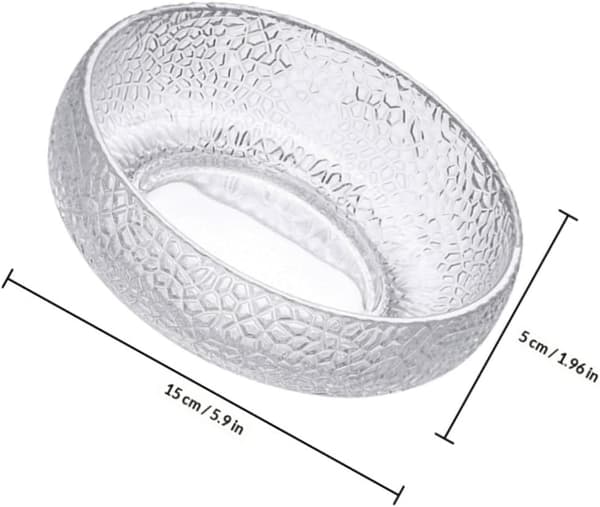 Glasskål til madservering med glat overflade og praktisk design