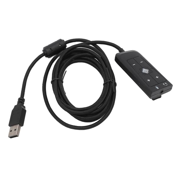 USB til 3,5 mm Jack Lydkortadapter med Hovedtelefon- og Mikrofonstik til Kingston HyperX Cloud II