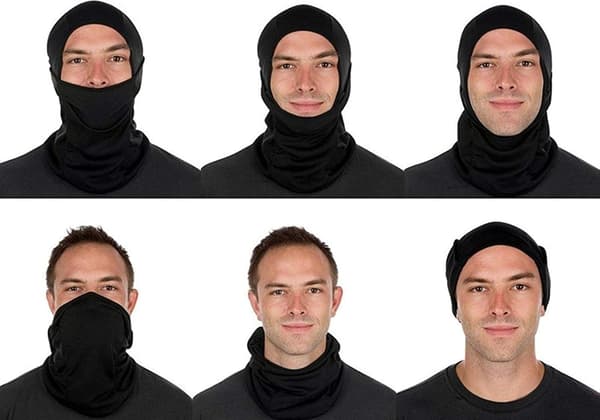 Sort ansigtsbalaclava velegnet til vinter til cykling motorcykel skiløb rørhalsklæde til mænd og kvinder
