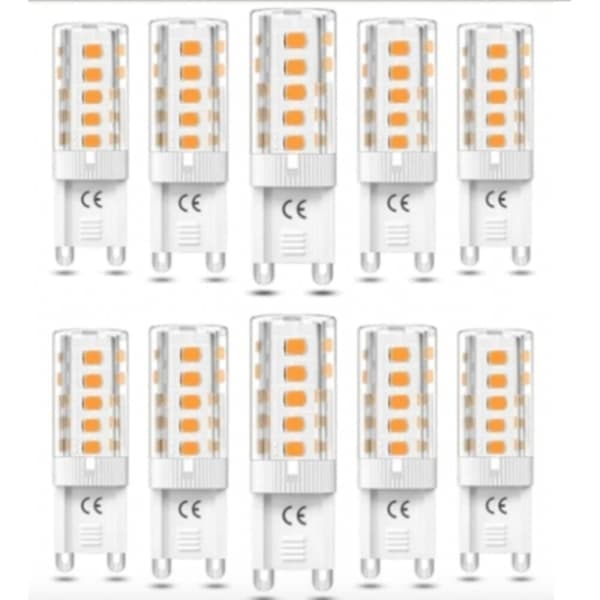 10-pack Warm White G9 LED Bulbs, 5W(Ho)