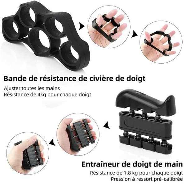 Finger Strengthener, Hand Exerciser, Adjustable Grip Strength Trainer from 10 to 60 kg
