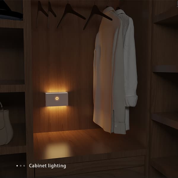 Motion Sensor Night Light - Wireless Stair Lighting - Magnetic Mounting - Rechargeable - Indoor Wall Lamp - Cabinet Lighting - White