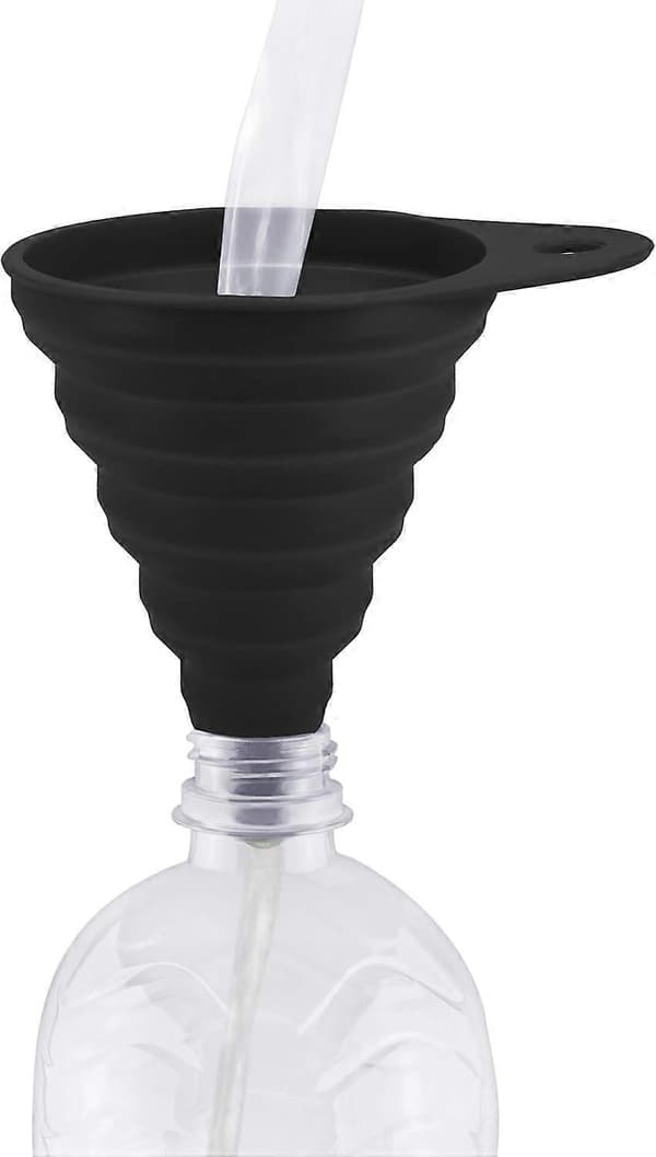 Sammenleggbar silikontrakt (Ca 7,5*7*1,6cm) Svart