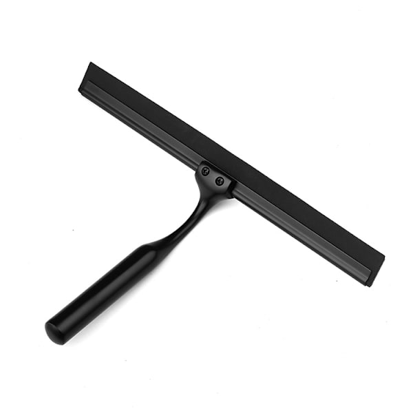 Matt Svart Duschsqueegee, Rostfritt Stål Vipe med Matchande Koppkrok, Allrengöring för Glasdörrar, Bilglas av