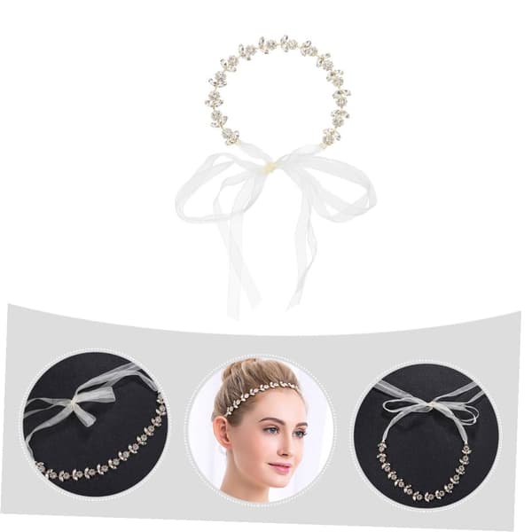 Rhinestone brudehodebånd for kvinner Bryllupshårtilbehør Elegant solsikkestil Gylden hårbøyle for brudefestdekor