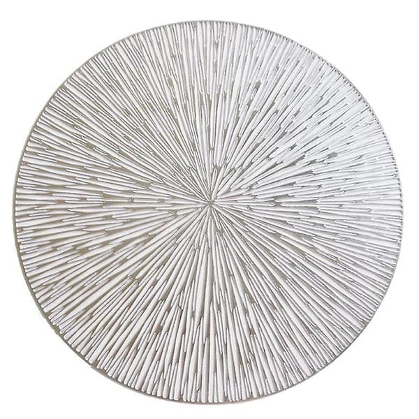Set of 4 Round Placemats, Silver