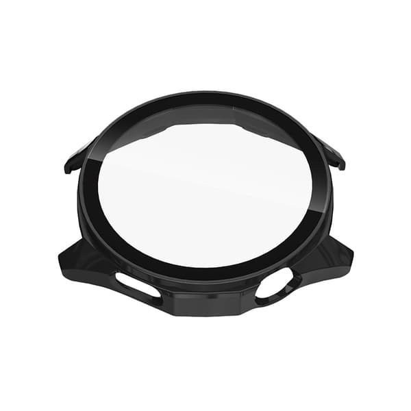 Black PC+Tempered Glass Watch Case Compatible with Huawei GT6 46mm - Full Coverage Protective Shell