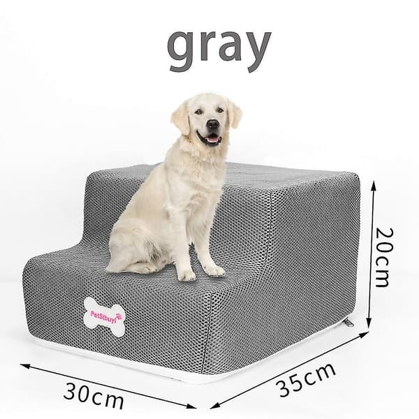 Pet Stairs, New Breathable Mesh, Foldable, Removable Bed, Ramp for Cat and Dog, 2 Steps