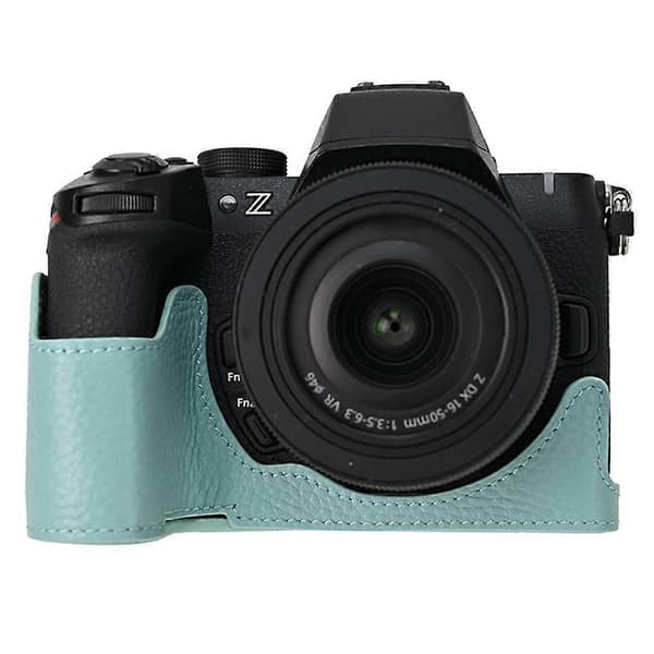 Ægte læder kamerataske til Nikon Z 50 II - Blå