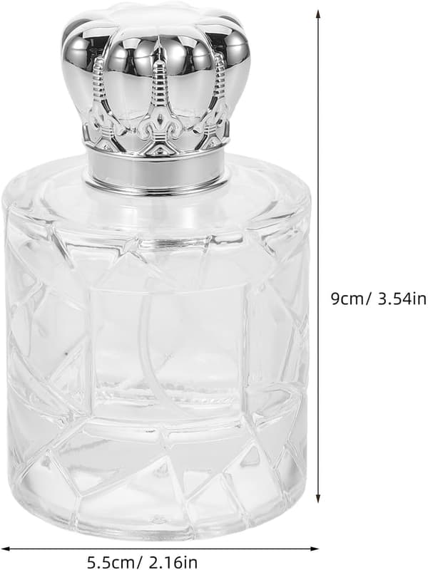 3 st 50 ml parfymflaskor i glas med silverlock, påfyllningsbara sprayatomizers, bärbar reseparfym för hem- och utomhusbruk