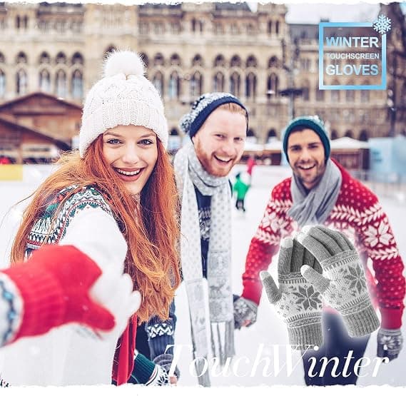 Vinter Touchscreen Sneblomst Hold Varme Handsker
