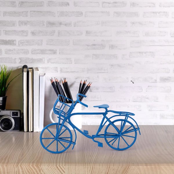 Minimodell Mini Cool leksak Gör-det-själv-dekoration Hantverk Kreativa cykelprydnader för dockhusdekor (blå)Bl Blue 8.2X4.5cm