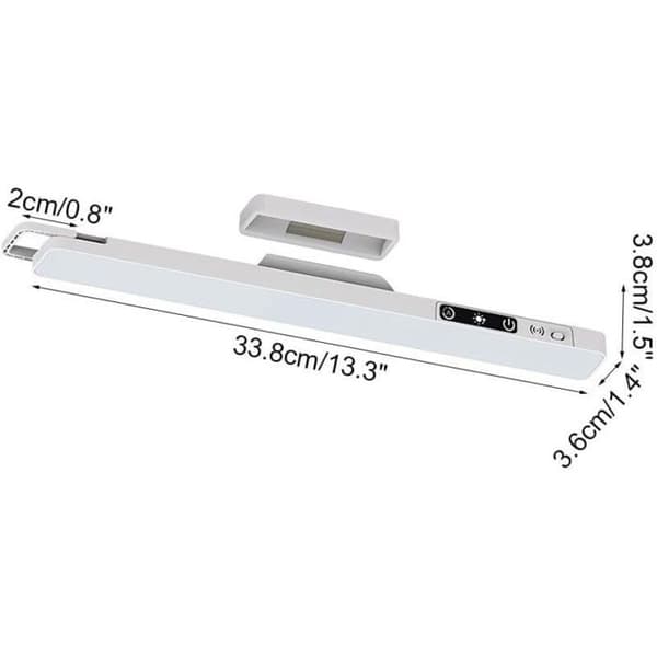 Magnetic LED Light Strip (33.8 cm) – 7W Wireless Lighting with 5 Modes – Wall Mountable for Kitchens, Wardrobes, and Mirrors