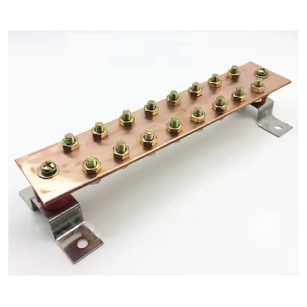5x50x300mm Tinned Copper Grounding Busbar Potential Equalization Battery Link Grounding Busbar