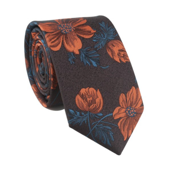 2 ST. Blommor för män vävda klassiska slipsar set slips Fickfyrkant för bröllop med näsdukspresent