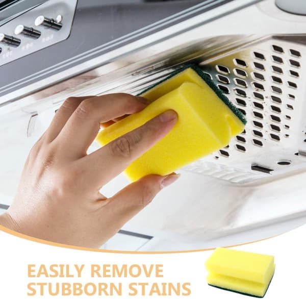 10 Pcs Eco-Friendly Scrubber Sponges for Kitchen and Dish Cleaning, Scratch-Resistant Dishwashing Sponges