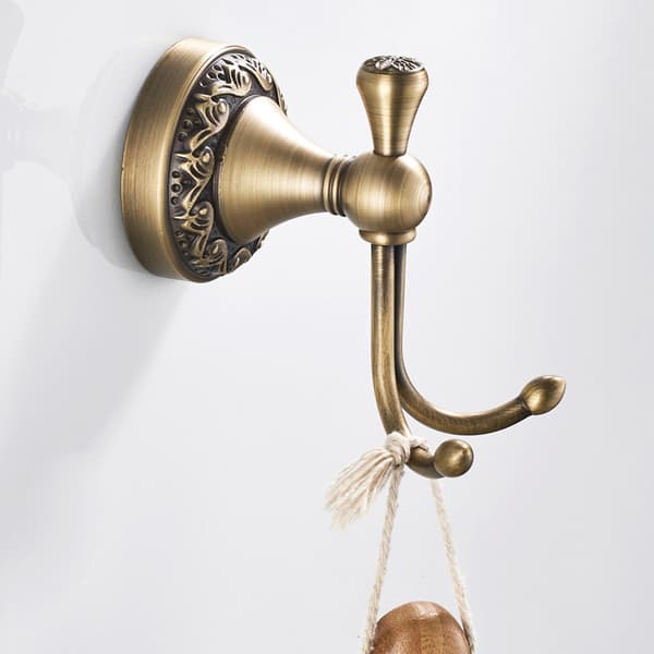 Basrock hook for hanging clothes, brass wall hook