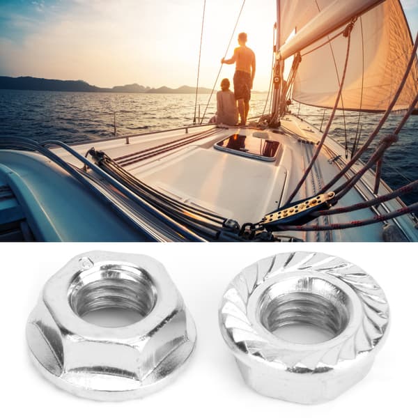 Flange Nut Set 100 Pcs 304 Stainless Steel M8 for Machine Industry