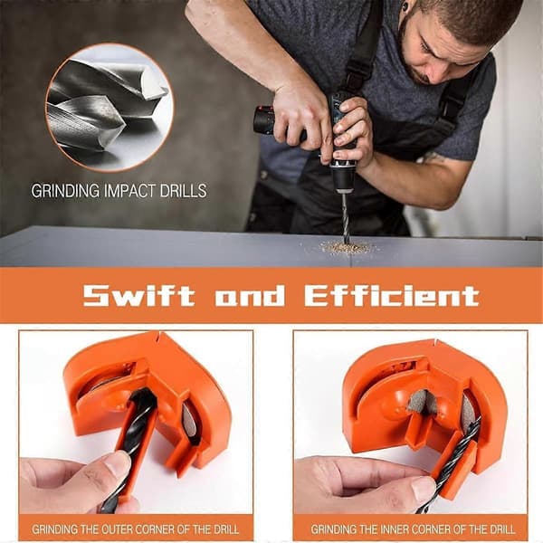 Drill Bit Sharpener - Electric Sharpening Tool for All Drills, Including Twist Drills, Carbide, Knives, and Scissors