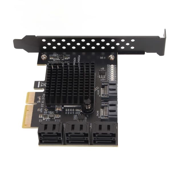 SATA-kort 8 porter Støtter Hot Swappable Boot System Disk PCIE til SATA 3.0 Utvidelseskort med Kort Baffel for Windows for Linux