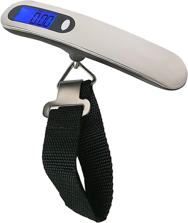 Luggage Scale - Suitcase Scale - Portable Luggage Scale - 50 kg - Digital Scale with Hook/Strap - Battery Battery Model
