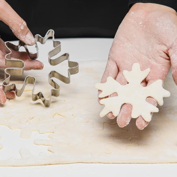 Snöflinga Kageforme Sæt, 10 stk. Rustfrit Stål Snöflinga Form Kageform Jule Kageforme Bageri Kiks Fondant Kage Bageform