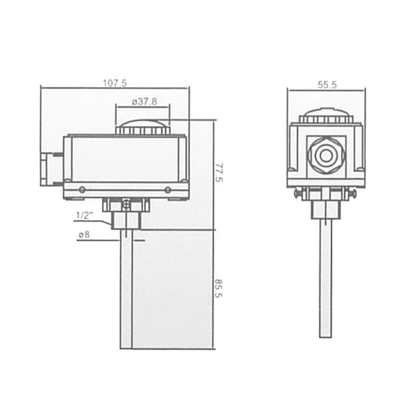 Temperature Controller for Hot Water Pipes, Compact Structure Beautiful Appearance Thermostat Heating System Parts for Hot Water Pipes