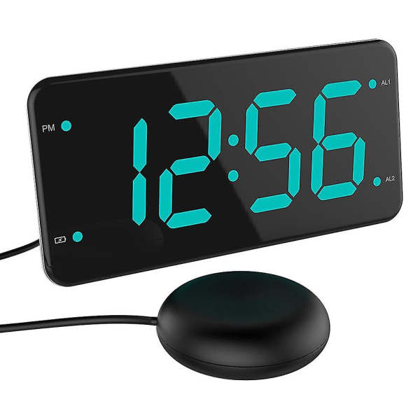 Digital vækkeur LED-ur med lysstyrkejustering og snoozefunktion - Nem at bruge, kompatibel med soveværelse, natbord