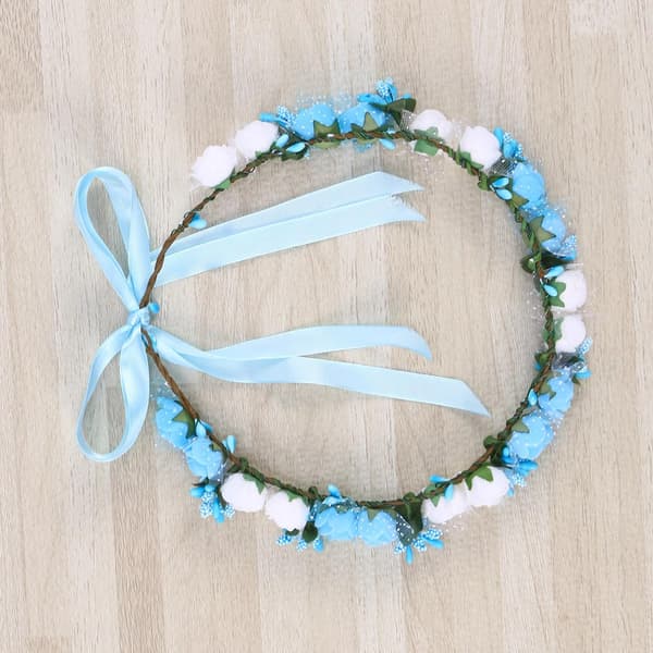 Brude blomsterkrone pannebånd for strandbryllupsfotorekvisitter