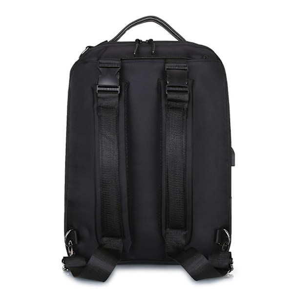 Mænd Rygsæk 16.1 Tommer USB Opladning Vandafvisende Laptop Computer Taske Casual Business Sort