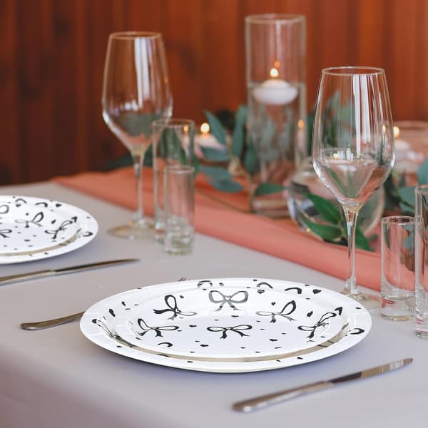 60 stk. Coquette sløjfe fest sort til gaver (sort) Black