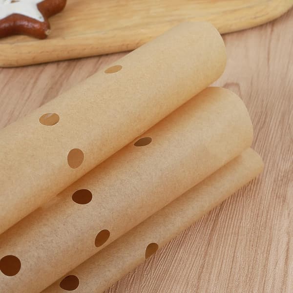 100 ark 20 cm perforeret bagepapir til frituregryde, dampkoger, non-stick bagepapir