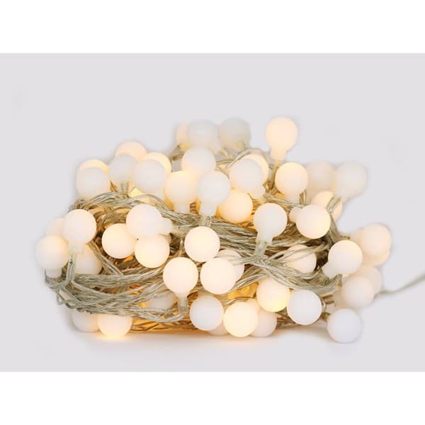 10 meter LED string lights with 100 warm white bulbs (for a bistro-like setting)