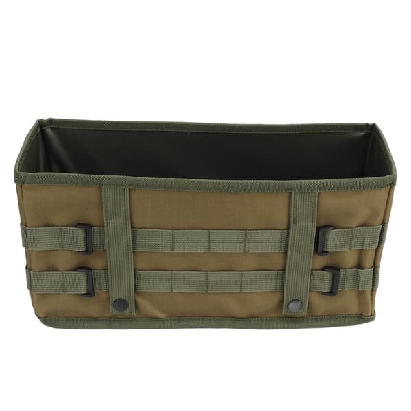 Camping Table Side Storage Bag 600D Oxford Cloth Portable Folding Picnic Table Cookware Hanging Bag for BBQ Picnic OD Green