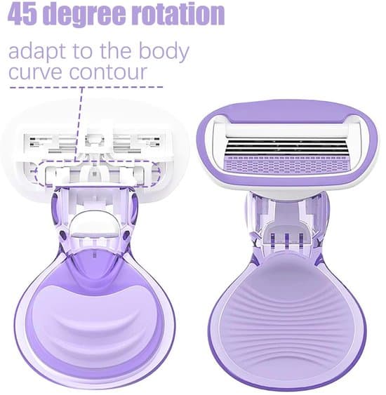 Shaving Set - 1 Mini Razor + 2 Replacement Blades - Includes Storage Case - Suitable for Sensitive Skin - Perfect for the Beach, Vacation, and Gym