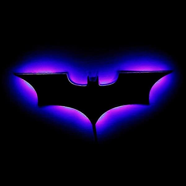 Creative 3D Bat Wall Lamp, RGB LED Decorative Night Light, Remote Control Game Room Bar Bedside Lamp Atmosphere Lamp Plug Plug Plug