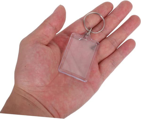 Fotoramme Nøglering Billedholder 16 stk Akryl Mini Tomme Nøgleringe