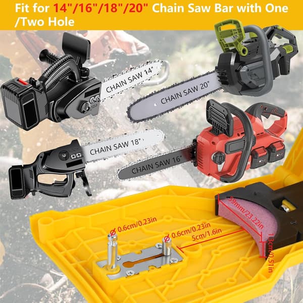 Portable Chainsaw Chain Sharpener with 6 Sharpening Stones Universal Chain Sharpener Professional Sharpener for Every Chainsaw