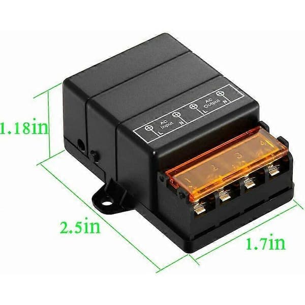 Wireless Remote Control Switch, AC 110V/220V/230V/240V RF Remote Control Switch for Pump Security Systems, Curtain Barriers, etc. with a radius of [DB]