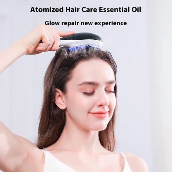 Scalp Massager - Electric Massage Brush - Scalp Massage Brush - Vibrating Massage Comb - Red Light - Spray Function - Black