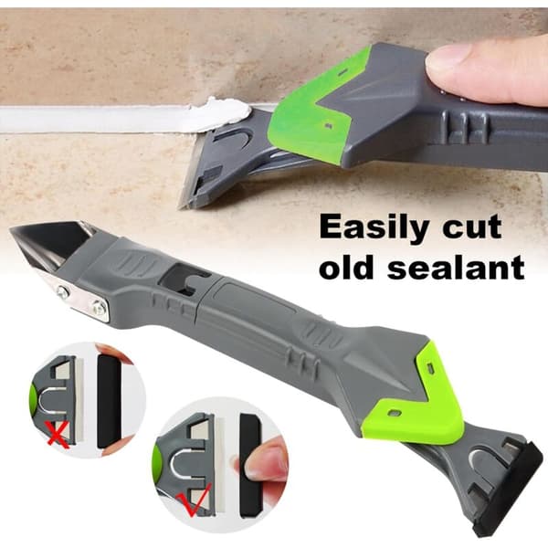 5-in-1 Silicone Sealant Kit, Caulking Tools, Silicone Caulking Tools, Caulk Scraper, Silicone Caulk Smoother, for Kitchen, Bathroom and Window Sinks
