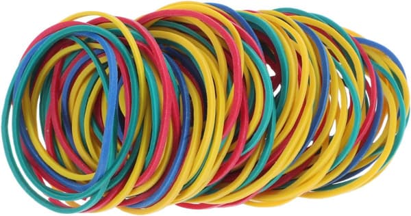 400 stk flerfargede elastiske gummibånd med høy elastisitet