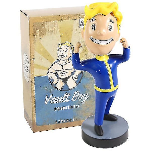 Fallout Vault Boy Bobble Head Dukke Figur PVC Figur Samleleker 7 Stiler E Styrke E Strength E Strength