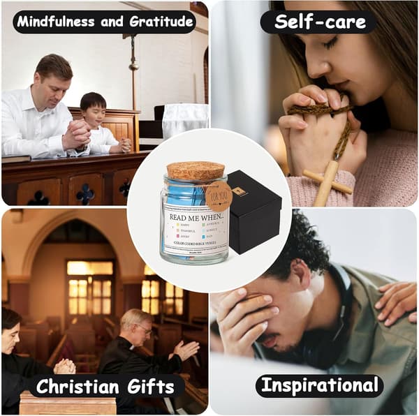 Bible Verse Jar, Read Me When Bible Verse Jar for Emotions and Feelings, Scripture Prayer Cards Hope Jar