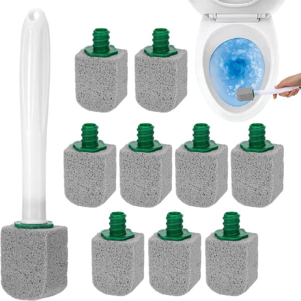 Pimpsten til toilet 10 stk. med håndtag kalkfjernerpind